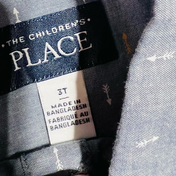 The Children's Place Blue Button Down Shirt Classic Nautical Design - Picture 2 of 2